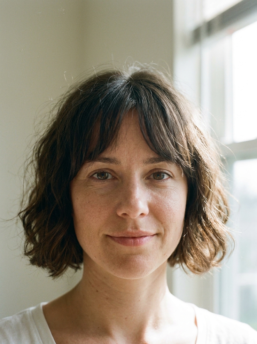 Wavy Bob mit Curtain Bangs als Bob Frisuren mit Pony Inspiration 2026